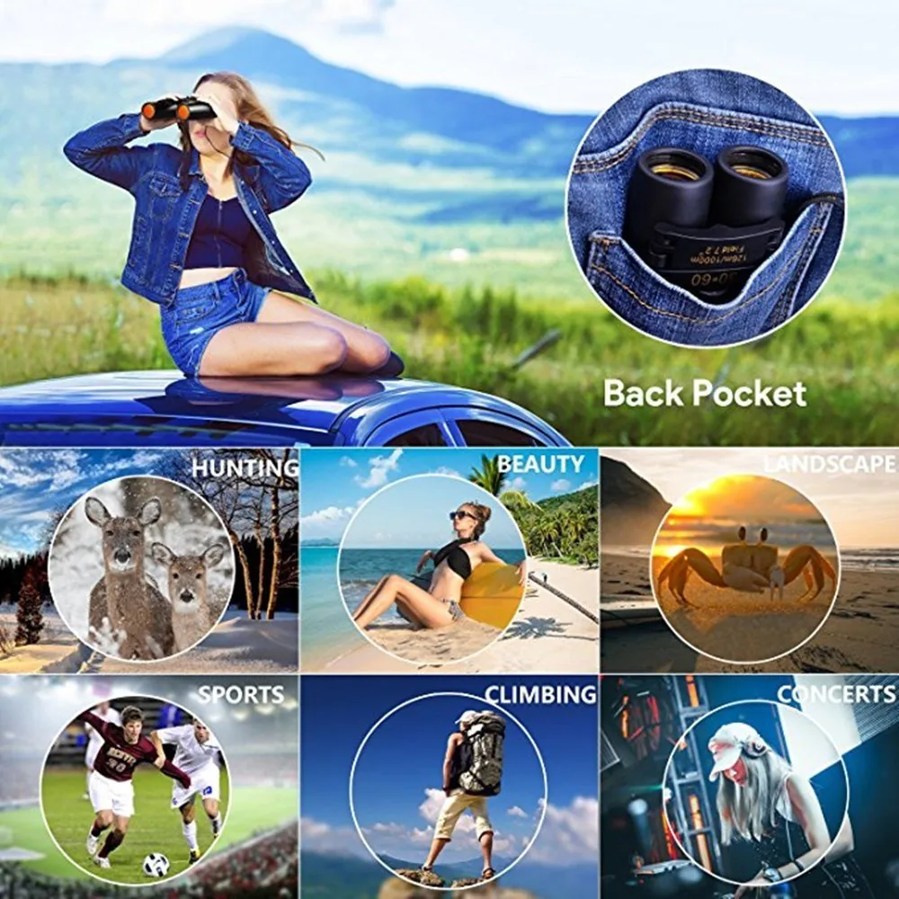 Telescope 30x60 Folding Binocular With 30x Magnificationull Outdoor Watching Travelling Hunting Camping Waterproof Binoculars
Telescope 30x60 Folding Binocular With 30x Magnificationull Outdoor Watching Travelling Hunting Camping Waterproof Binoculars