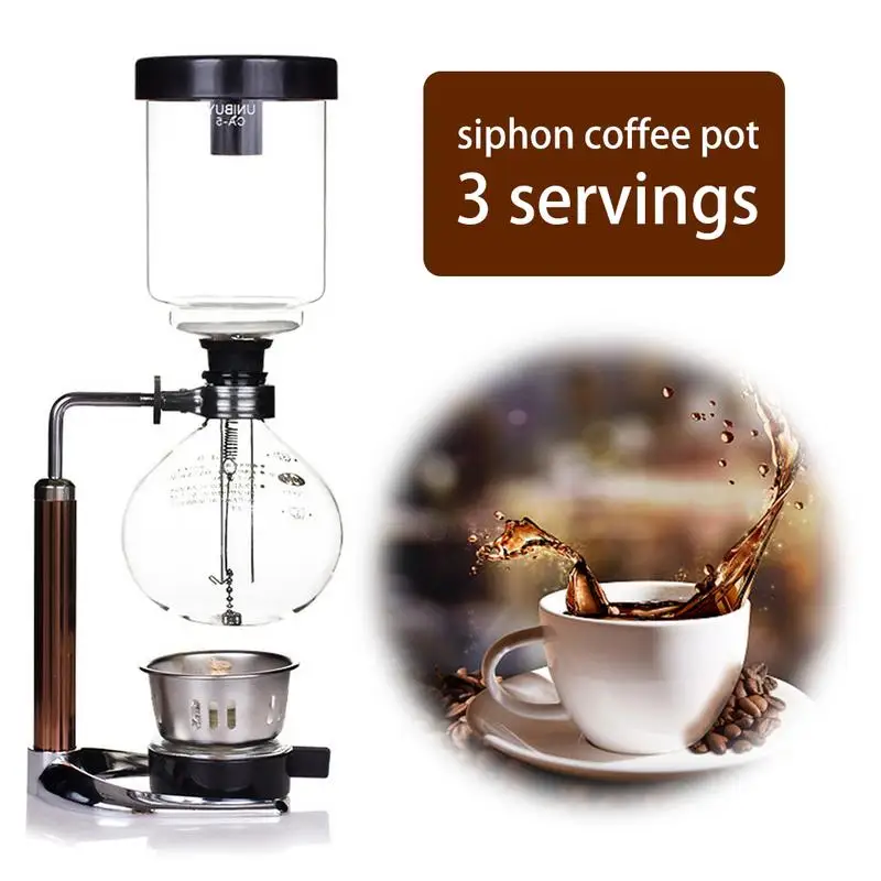 High Quality 3 Cup Syphon Pot Coffee Maker Set Filter Siphon Coffee Pot Teapot Siphon Heat Resistant Household Pot
High Quality 3 Cup Syphon Pot Coffee Maker Set Filter Siphon Coffee Pot Teapot Siphon Heat Resistant Household Pot