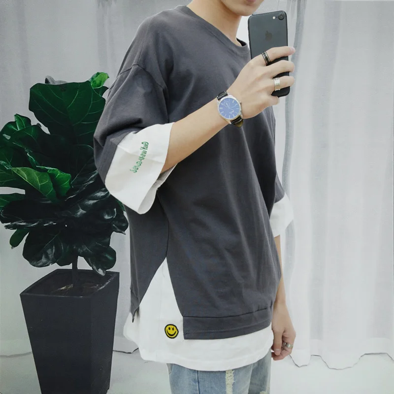 New T-shirt summer fake two short-sleeved men's streetwear tops large size clothes bottoming shirt Free shipping Chinese Style
New T-shirt summer fake two short-sleeved men's streetwear tops large size clothes bottoming shirt Free shipping Chinese Style