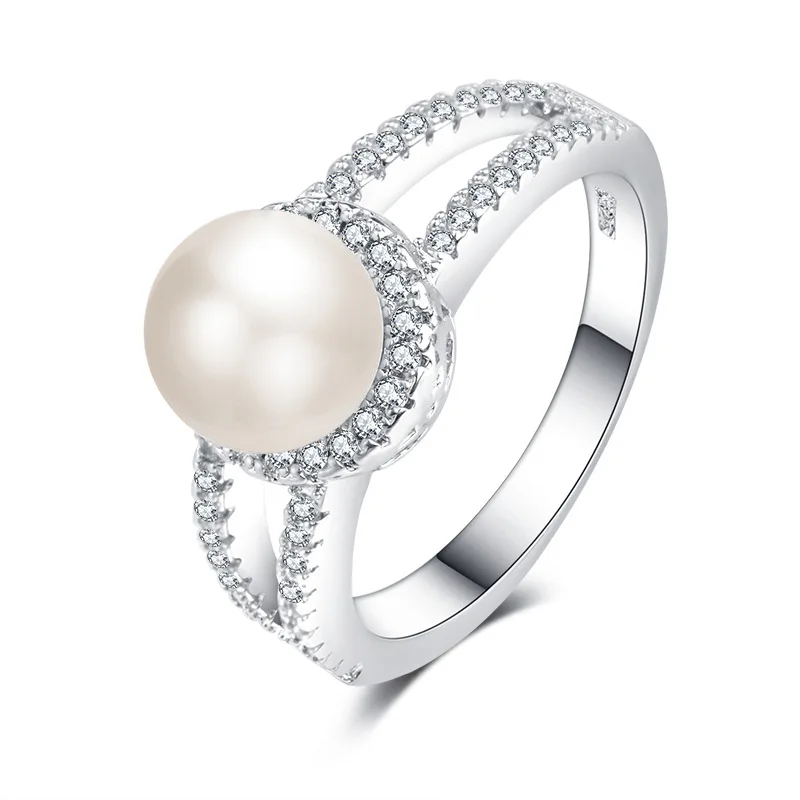 Женское кольцо с инкрустацией из циркония серебро 925 пробы|Кольца| |