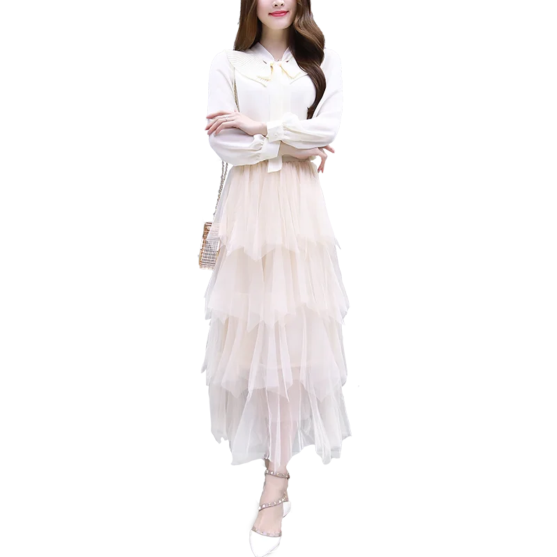 2019 Spring New Fairy French Fashion Chiffon White Blouse Shirt & Ruffled Skirt Suit 2 Pcs Clothing Set Vestidos Women Outfit
2019 Spring New Fairy French Fashion Chiffon White Blouse Shirt & Ruffled Skirt Suit 2 Pcs Clothing Set Vestidos Women Outfit