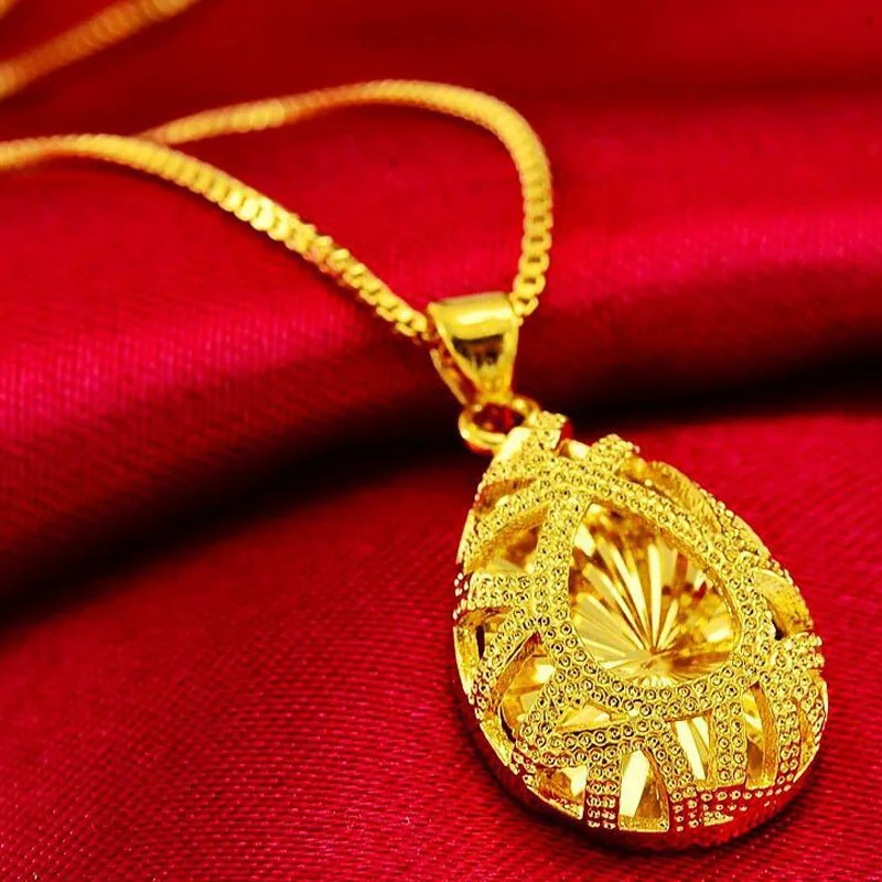 Alluvial Gold Jewelry Gold Color Plated Brass Women Jewelry Waves Chain Necklace Hollowed Good Lucky Pendant
Alluvial Gold Jewelry Gold Color Plated Brass Women Jewelry Waves Chain Necklace Hollowed Good Lucky Pendant
