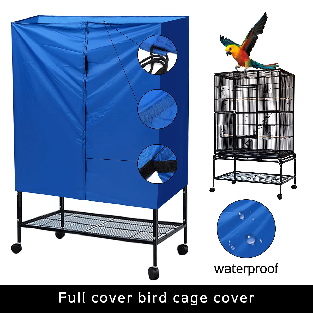 170x380cm Large Bird Cage Cover Sleep Warm Shade Cloth Seed Catcher Skirt Pet Resist Dust And Sunlight Waterproof Shelter
170x380cm Large Bird Cage Cover Sleep Warm Shade Cloth Seed Catcher Skirt Pet Resist Dust And Sunlight Waterproof Shelter