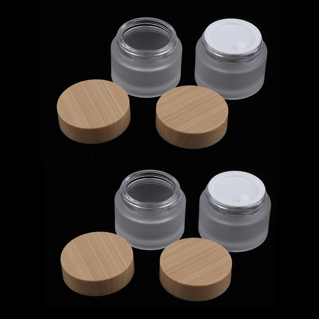 Pack of 4, Empty Face Cream Pots Frosted Glass Make Up Lotions Ointment Sample Jars Travel 20g (Clear) High-Grade Glass
Pack of 4, Empty Face Cream Pots Frosted Glass Make Up Lotions Ointment Sample Jars Travel 20g (Clear) High-Grade Glass
