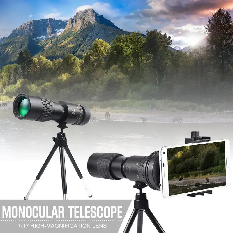 10-100x30 Monocular Telescope Mobile Phone Camera HD High Bak4 Prism Waterproof Wide View Zoom Single-tube Mini Telescope
10-100x30 Monocular Telescope Mobile Phone Camera HD High Bak4 Prism Waterproof Wide View Zoom Single-tube Mini Telescope