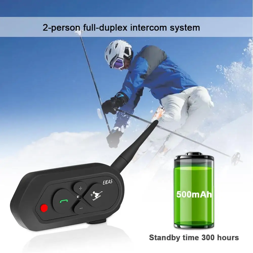 1PC EJEAS SKI10 1200M Bluetooth Communicator 500mAh Skating SKI Helmet Headsets Intercom BT Wireless Intercomunicador Interphone
1PC EJEAS SKI10 1200M Bluetooth Communicator 500mAh Skating SKI Helmet Headsets Intercom BT Wireless Intercomunicador Interphone