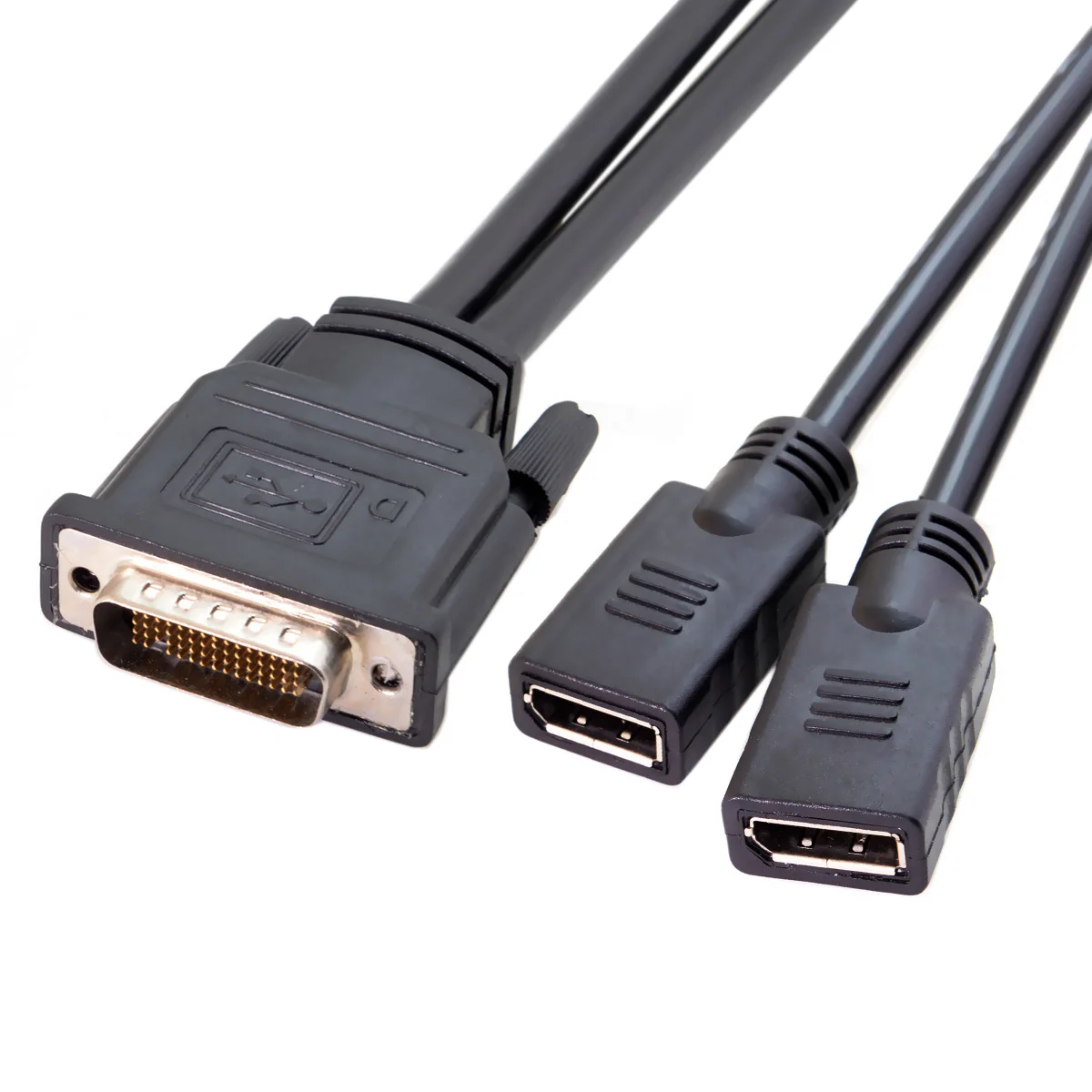 DMS-59Pin Male Splitter to Dual DP Displayport Female extension Cable for PC Graphics Card
DMS-59Pin Male Splitter to Dual DP Displayport Female extension Cable for PC Graphics Card
