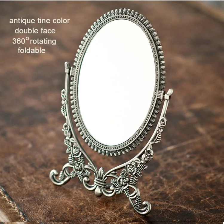 Europe 360 rotating sliver/bronze color Desktop mirror zinc alloy metal Vintage Vanity mirror Wedding home decorative mirrors
Europe 360 rotating sliver/bronze color Desktop mirror zinc alloy metal Vintage Vanity mirror Wedding home decorative mirrors