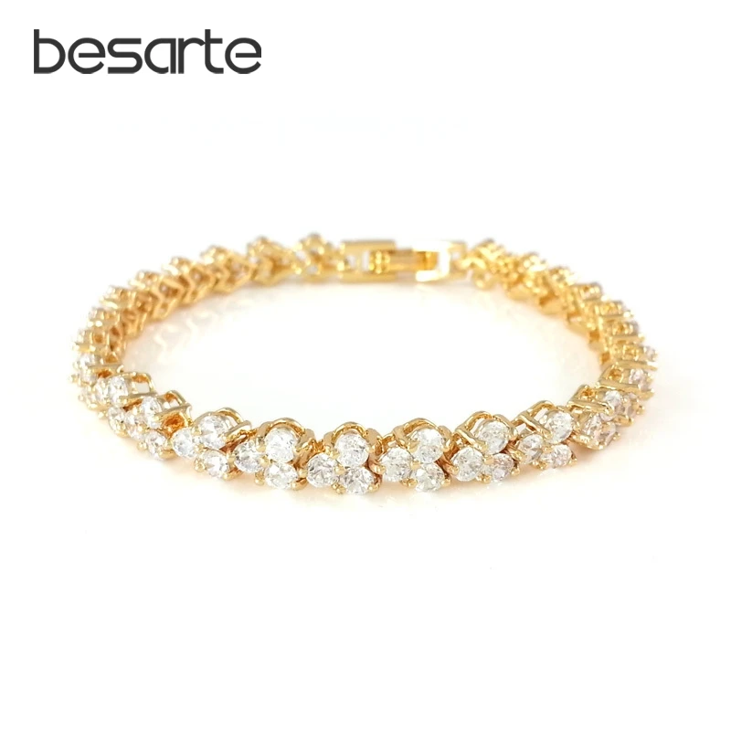 18CM Austrian Bracelets For Women Pulseira Brazaletes Pulseras Mujer Oro Gold-color Bracelets Bangles Fashion Jewelry B0732
18CM Austrian Bracelets For Women Pulseira Brazaletes Pulseras Mujer Oro Gold-color Bracelets Bangles Fashion Jewelry B0732