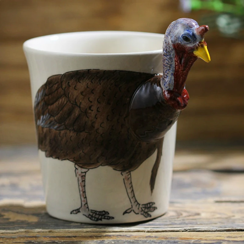 Creative turkey ceramic cup Hand-painted animal coffee mug Green ceramic cup Personalized gift cup Cartoon coffee cup
Creative turkey ceramic cup Hand-painted animal coffee mug Green ceramic cup Personalized gift cup Cartoon coffee cup