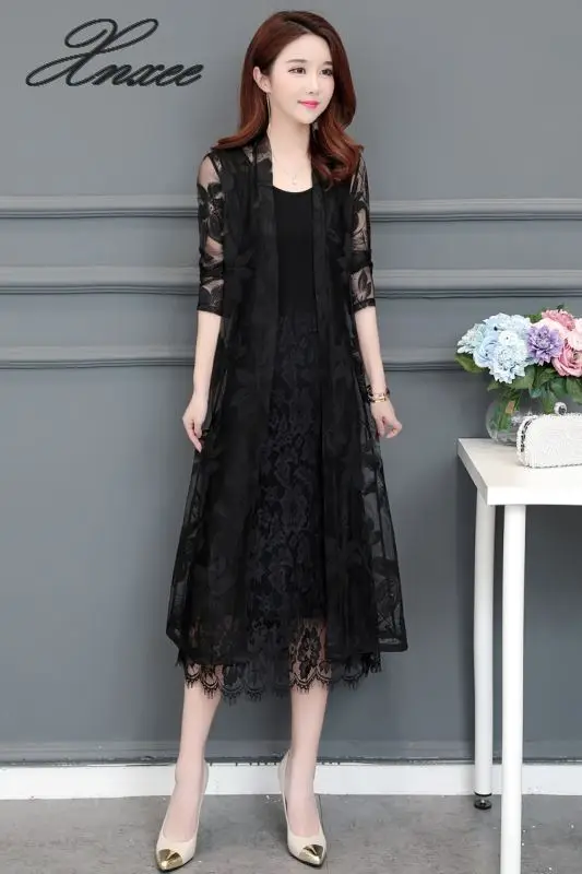 Summer Lace Cardigan Women Shawl Hollow Out Sun Protection Clothing Plus size Vintage Thin Ladies Jacket Fashion Long Black Coat
Summer Lace Cardigan Women Shawl Hollow Out Sun Protection Clothing Plus size Vintage Thin Ladies Jacket Fashion Long Black Coat