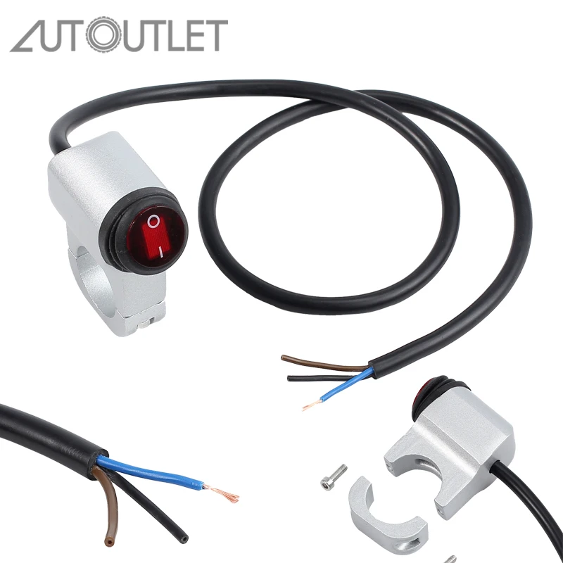 AUTOUTLET Motorcycle Light Switch 12V 10A Motorcycle Handlebar Headlight Fog Spot Light Silver Waterproof On Off Switch
AUTOUTLET Motorcycle Light Switch 12V 10A Motorcycle Handlebar Headlight Fog Spot Light Silver Waterproof On Off Switch