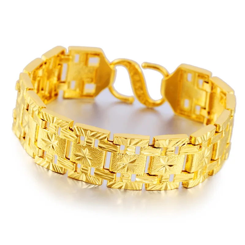 Drop Shipping Vietnam Alluvial Gold Mens Bracelets Fashion Simple Plated Tanks Chains Bracelets Designs
Drop Shipping Vietnam Alluvial Gold Mens Bracelets Fashion Simple Plated Tanks Chains Bracelets Designs