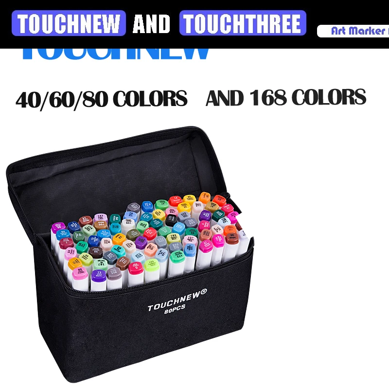 TOUCHNEW Copic Знаки 30/40/60/80 Цвета комплект Графический Маркер ручки эскиз Манга Арт