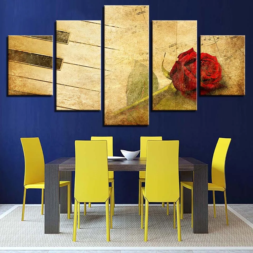 Red Rose Piano Keys Pictures Canvas HD Prints Posters Wall Art For Living Room Home Decor 5 Pieces Flowers And Music Posters
Red Rose Piano Keys Pictures Canvas HD Prints Posters Wall Art For Living Room Home Decor 5 Pieces Flowers And Music Posters