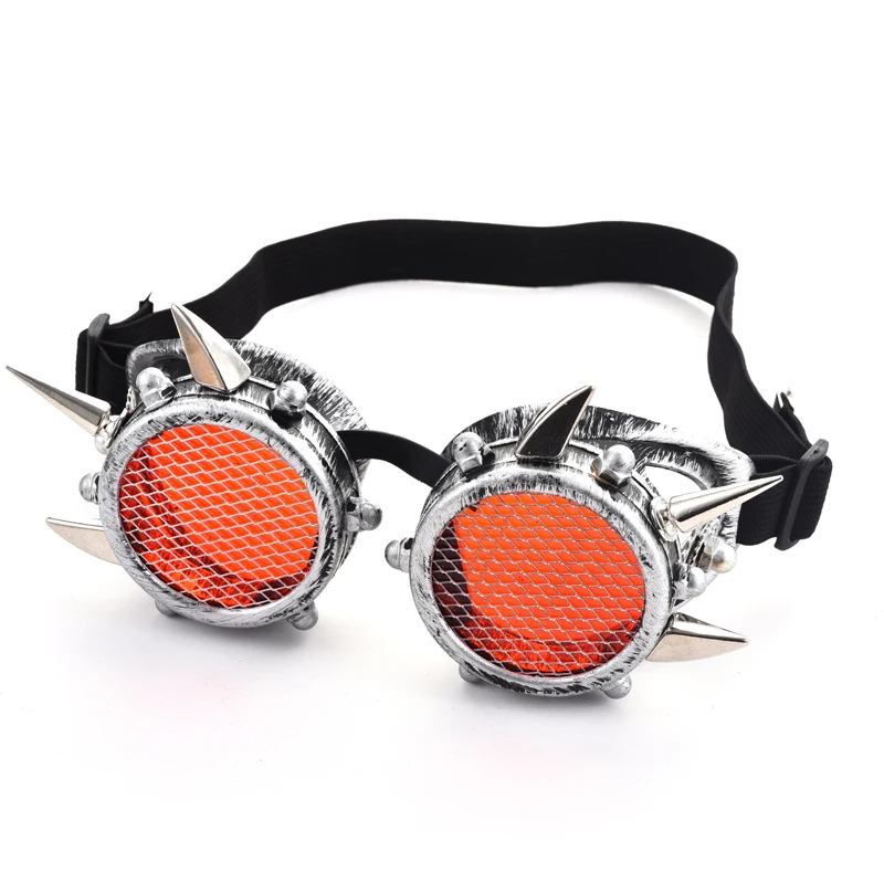 

Drop Shipping Vintage Steampunk Goggles Spikes Goggle Punk Unisex Gothic Vintage Rivet Glasses Street Fashion Accessories