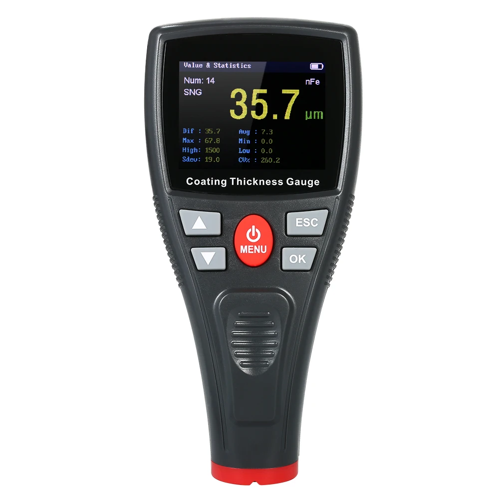 WT2100 WT2110 Digital Paint Coating Thickness Gauge Handheld Coatings Thickness Tester with Color LCD Paint Tester Meter
WT2100 WT2110 Digital Paint Coating Thickness Gauge Handheld Coatings Thickness Tester with Color LCD Paint Tester Meter