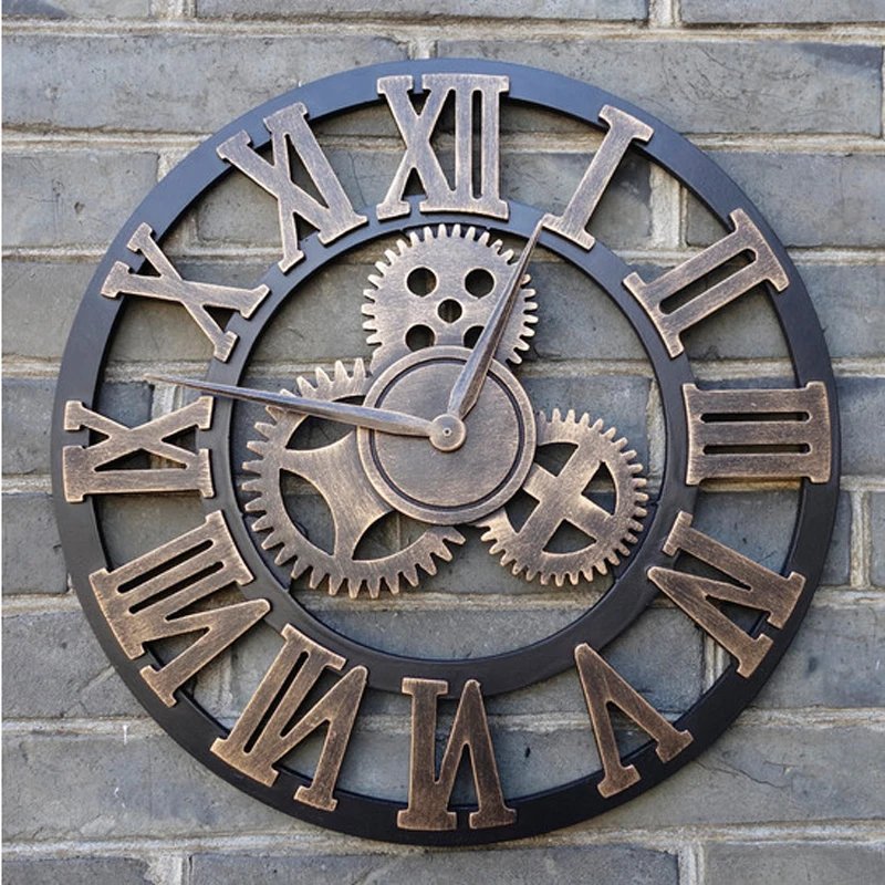 Handmade 3D Retro Wall Clock Vintage Luxury Gear Wooden Saat Wall Clock Roman Numerals Design For Home Living Room Decoration
Handmade 3D Retro Wall Clock Vintage Luxury Gear Wooden Saat Wall Clock Roman Numerals Design For Home Living Room Decoration