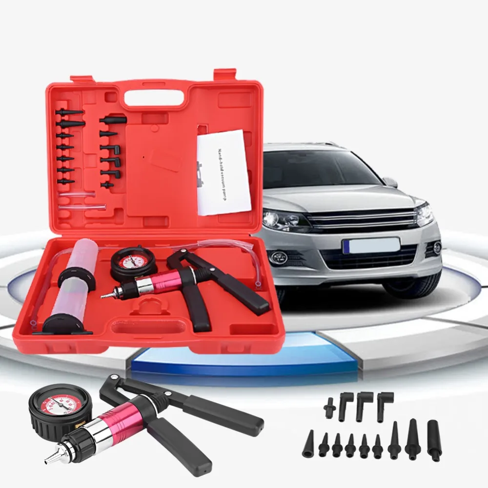 Auto Diagnostic-tool Vacuum Pistol Pump Brake Bleeder Adaptor Fluid Bleeder Tools Vacuum Pump Pressure Tester Kit
Auto Diagnostic-tool Vacuum Pistol Pump Brake Bleeder Adaptor Fluid Bleeder Tools Vacuum Pump Pressure Tester Kit