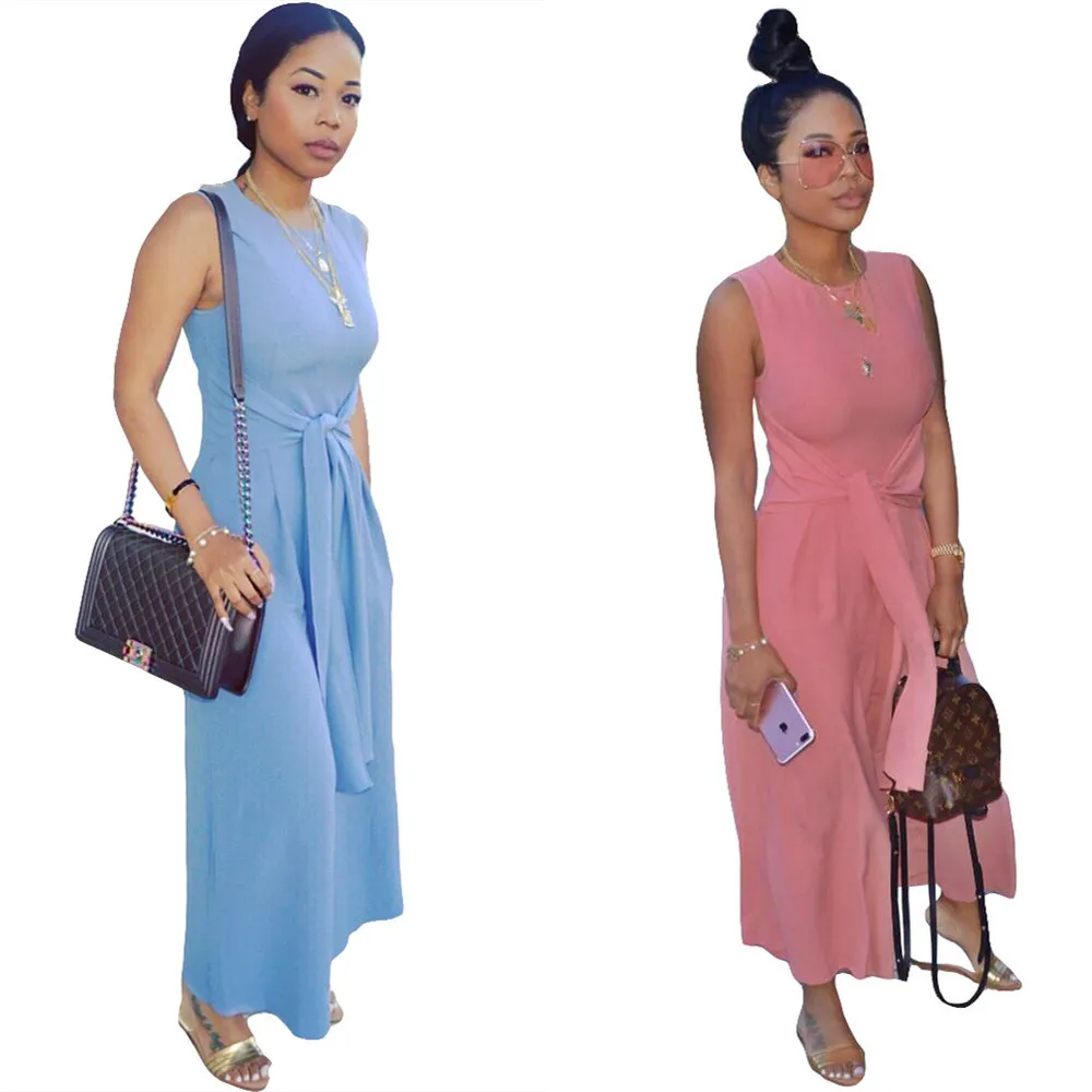 Explosion of Foreign Trade Summer Solid Color Sleeveless Fashion Casual Sexy Slim Wilds High Waist Simple Temperament Jumpsuit
Explosion of Foreign Trade Summer Solid Color Sleeveless Fashion Casual Sexy Slim Wilds High Waist Simple Temperament Jumpsuit