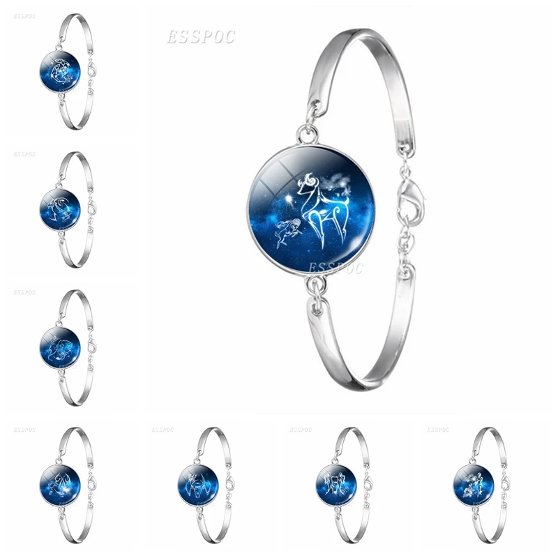12 Zodiac Sign Bracelet Charm Glass Cabochon Chain Bangle Virgo Sagittarius Libra Scorpio Constellation Jewelry Birthday Gift
12 Zodiac Sign Bracelet Charm Glass Cabochon Chain Bangle Virgo Sagittarius Libra Scorpio Constellation Jewelry Birthday Gift