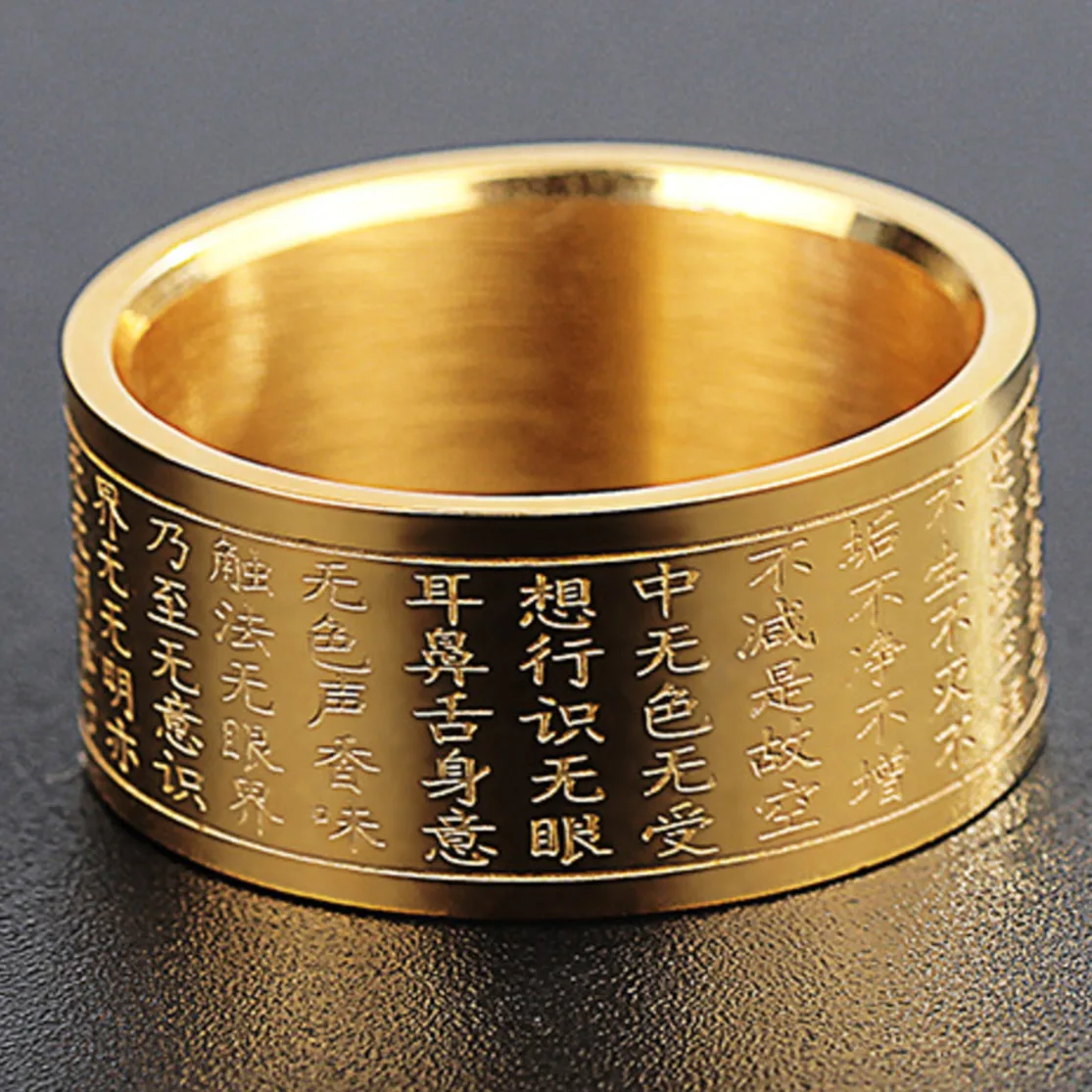 Men's Buddha Scriptures Finger Stainless Steel Amulet Faith Ring Buddhist Rimbuu Sutra Rings For Unisex Man Women Band Gifts
Men's Buddha Scriptures Finger Stainless Steel Amulet Faith Ring Buddhist Rimbuu Sutra Rings For Unisex Man Women Band Gifts