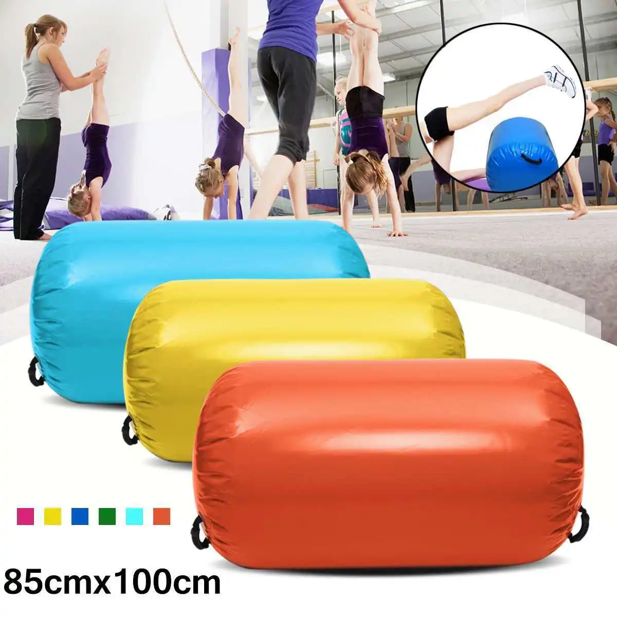 Надувной воздушный коврик 85x100 см для гимнастики пола дома упражнений