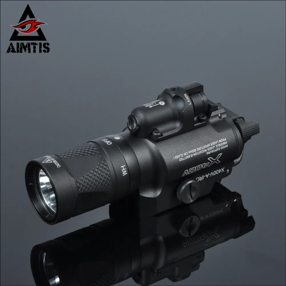 AIMTIS X400V IR Night Vision Weapon Light Combo Laser Tactical Pistol LED Red Laser Flashlight Ultra High Output Weapons
AIMTIS X400V IR Night Vision Weapon Light Combo Laser Tactical Pistol LED Red Laser Flashlight Ultra High Output Weapons
