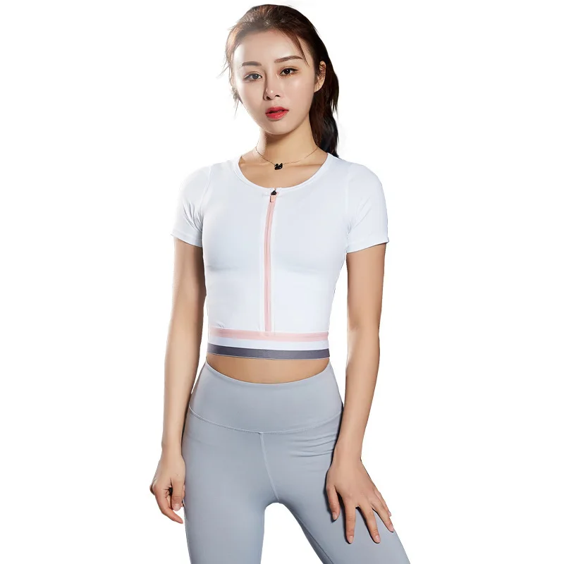 Sexy Neue Kurzarm Sport Crop Tops Gym Frauen Yoga Cropped Top Sport Hemd Zipper Sport Top Fitness Frauen T Hemd Sport Tragen
Sexy Neue Kurzarm Sport Crop Tops Gym Frauen Yoga Cropped Top Sport Hemd Zipper Sport Top Fitness Frauen T Hemd Sport Tragen