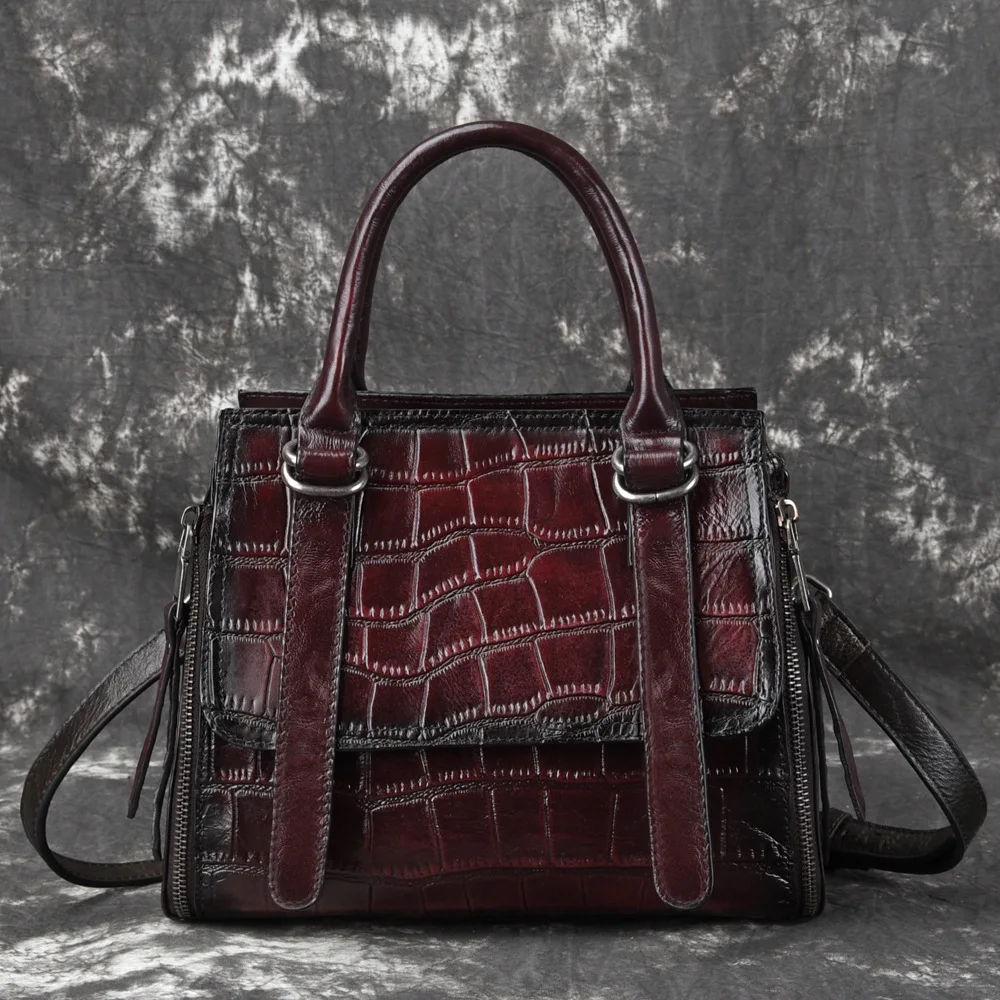 High Quality Genuine Leather Top Handle Bag Crocodile Pattern Crossbody Handbag Women Natural Skin Messenger Shoulder Tote Bags
High Quality Genuine Leather Top Handle Bag Crocodile Pattern Crossbody Handbag Women Natural Skin Messenger Shoulder Tote Bags