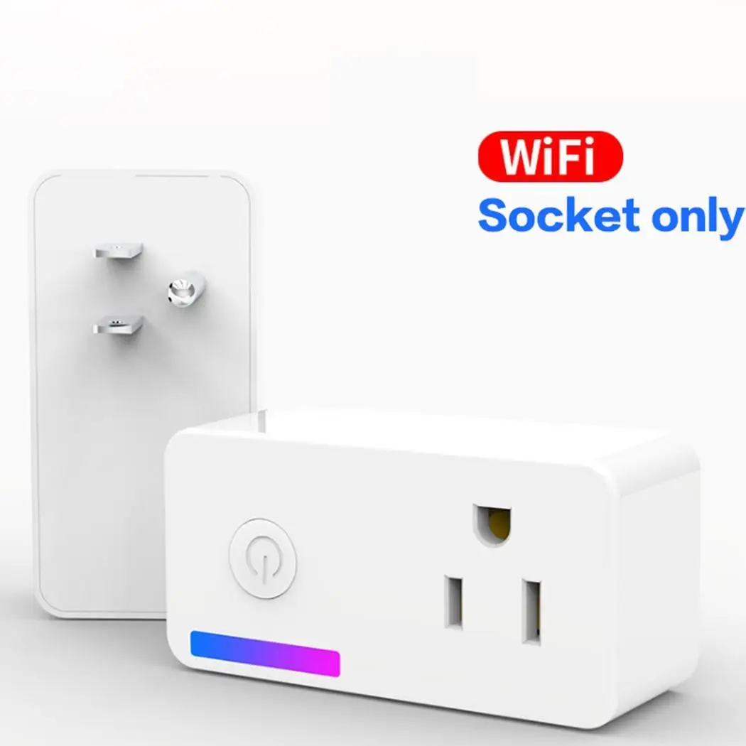 Smart WiFi Remote Control Timing App Voice Square 1100W Home control easy operation 16A Socket with Night Lamp | Электроника