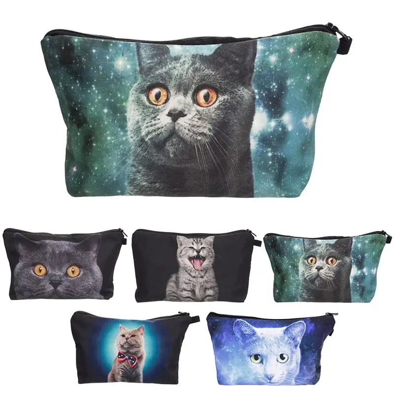 New 3D Kittens Printed Female Storage Makeup Bags Women Girls Clutch Bags Cute Cartoon Cat Travel Container Cosmetic Case
New 3D Kittens Printed Female Storage Makeup Bags Women Girls Clutch Bags Cute Cartoon Cat Travel Container Cosmetic Case