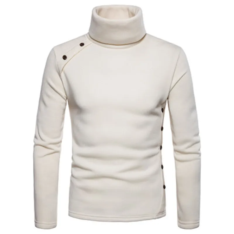 New Men's Winter Pullover Sweaters Solid Slim Cotton Full Sleeve Button Decoration Turtleneck Sweater Warm Promotion
New Men's Winter Pullover Sweaters Solid Slim Cotton Full Sleeve Button Decoration Turtleneck Sweater Warm Promotion