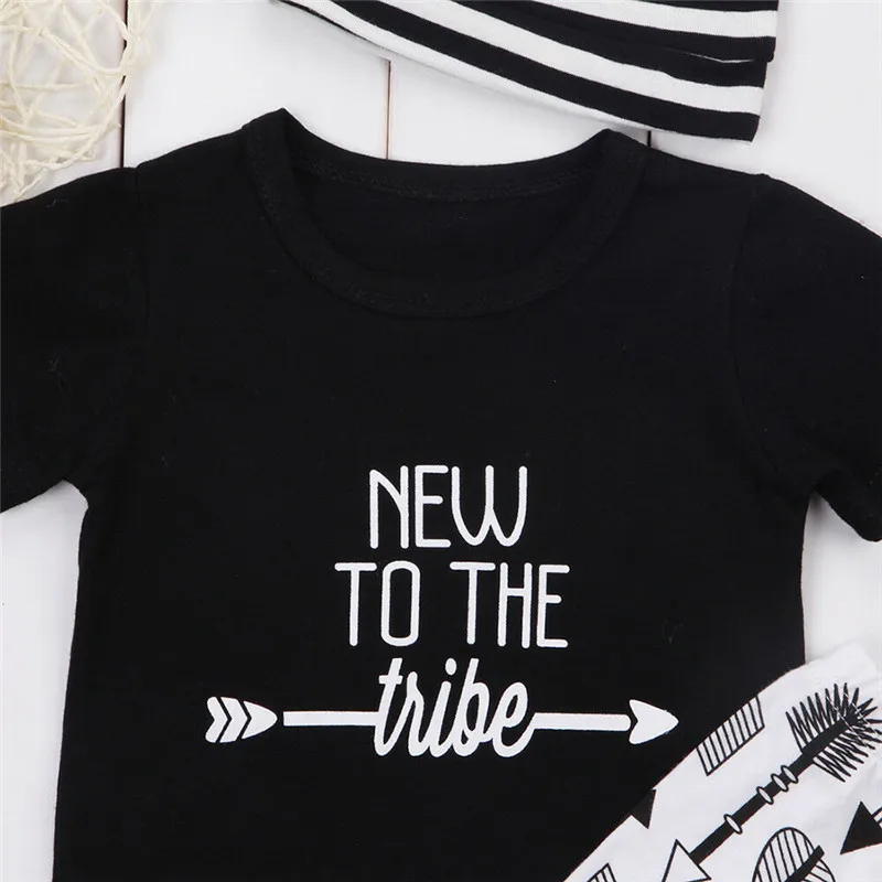Cute Arrow Clothes set 0-18M Newborn Infant Baby Boy Girl Letter Print Romper Short Sleeve Tops Long Leggings Pants Hat Cap NEW
Cute Arrow Clothes set 0-18M Newborn Infant Baby Boy Girl Letter Print Romper Short Sleeve Tops Long Leggings Pants Hat Cap NEW
