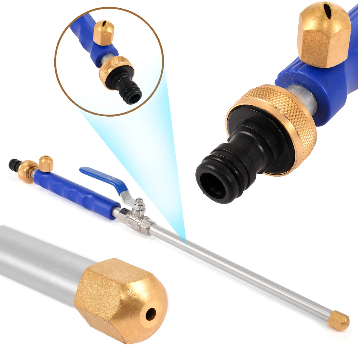 High Pressure Washing Water Gun Hydro Jet Washer Water Spray Tool Nozzle Wand Connection Adapter for Car Auto Cleaning
High Pressure Washing Water Gun Hydro Jet Washer Water Spray Tool Nozzle Wand Connection Adapter for Car Auto Cleaning