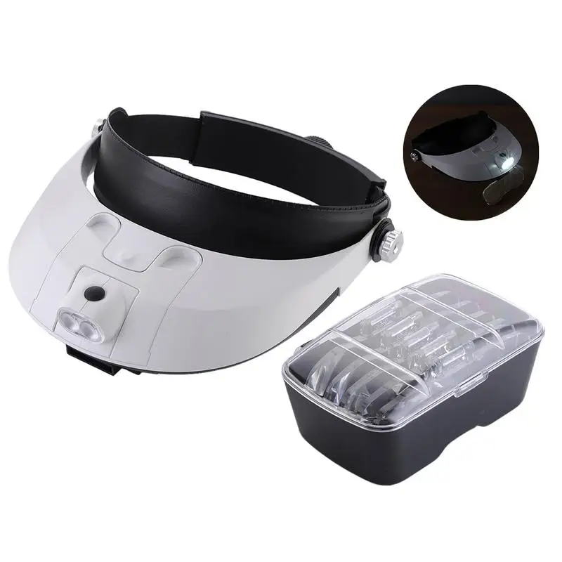 LED Headband Magnifier 1.0-3.50X Magnifying Loupe Detachable Headlamp Magnifying Glass With 5 Replaceable Lens
LED Headband Magnifier 1.0-3.50X Magnifying Loupe Detachable Headlamp Magnifying Glass With 5 Replaceable Lens