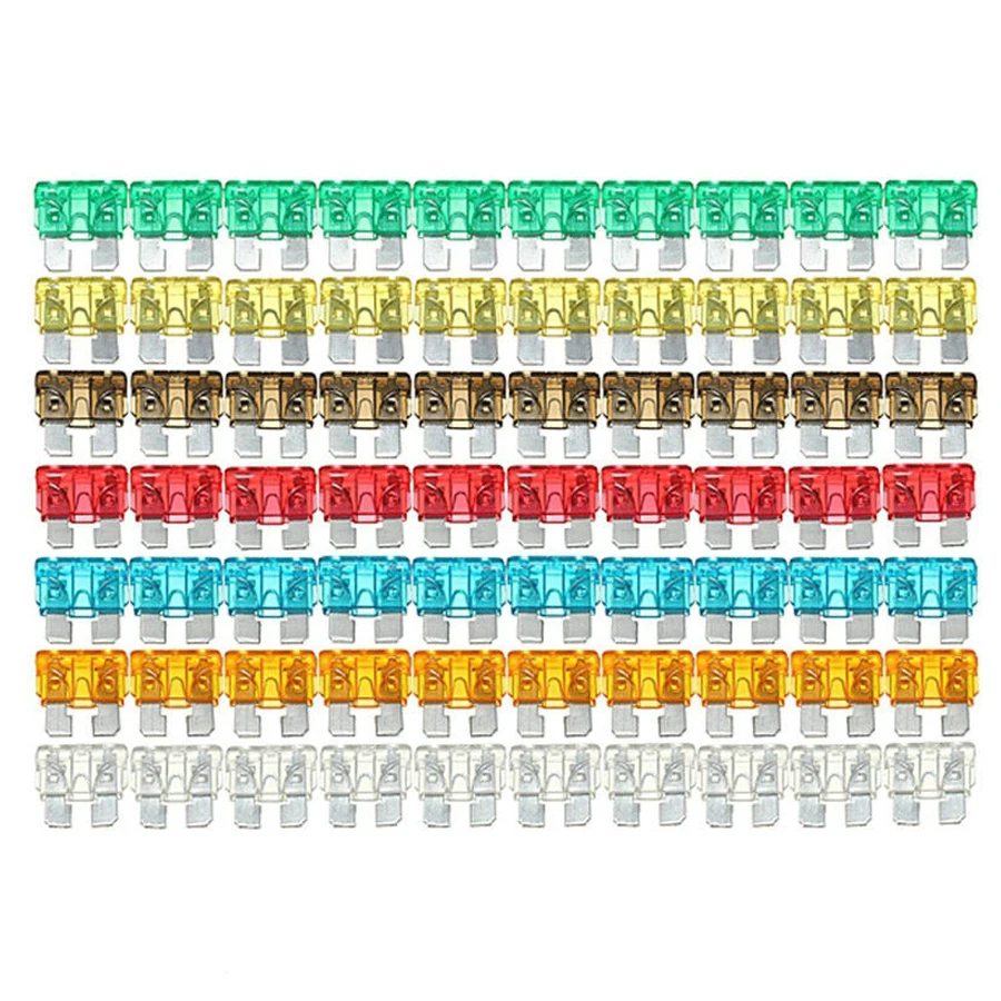 100 X Standard Profile Blade Fuse Box Mixed Color Assorted 7 Size 5 7.5 10 15 20 25 30 AMP
100 X Standard Profile Blade Fuse Box Mixed Color Assorted 7 Size 5 7.5 10 15 20 25 30 AMP