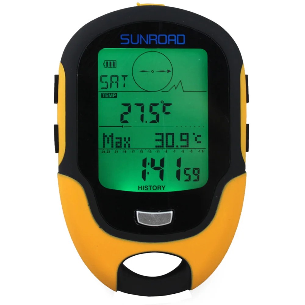 

Sunroad FR500 Multifunction LCD Digital Altimeter Barometer Compass Thermometer Hygrometer Weather Forecast LED Torch