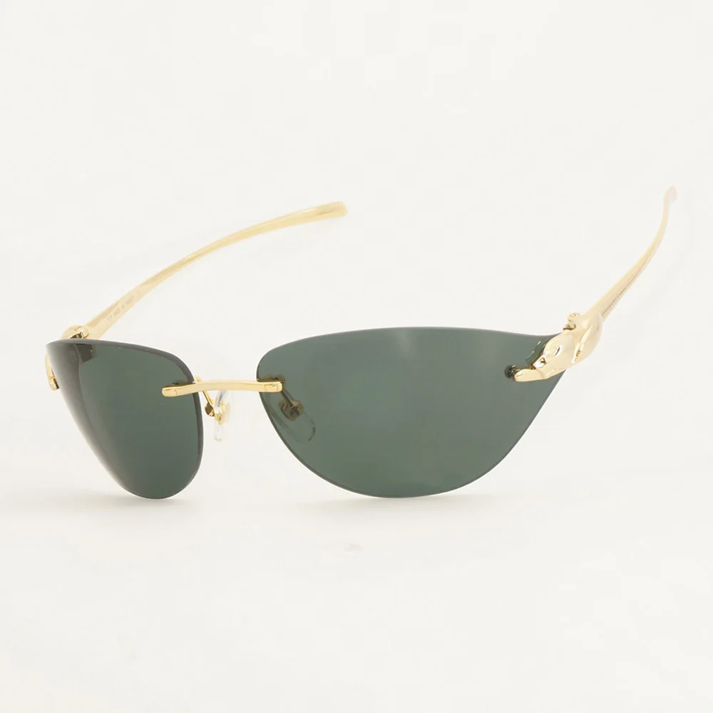 Fashion Rimless Oversize Women Sunglasses Panther Sunglasses for Women Oculos Feminino in Summer Luxury Eyewear for Fashion Lady
Fashion Rimless Oversize Women Sunglasses Panther Sunglasses for Women Oculos Feminino in Summer Luxury Eyewear for Fashion Lady
