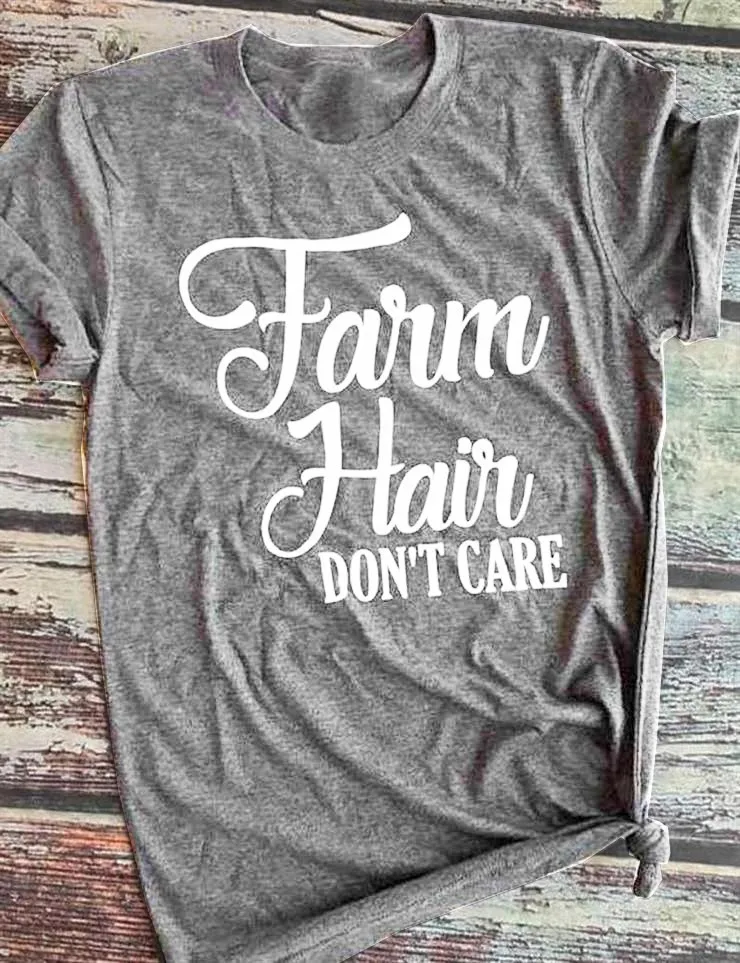 Farm Hair Don't Care T-Shirt Realism Sarcasm Style Women Funny Slogan Tops Cotton Vintage Creative Art Party Tees Tshirt-J105
Farm Hair Don't Care T-Shirt Realism Sarcasm Style Women Funny Slogan Tops Cotton Vintage Creative Art Party Tees Tshirt-J105