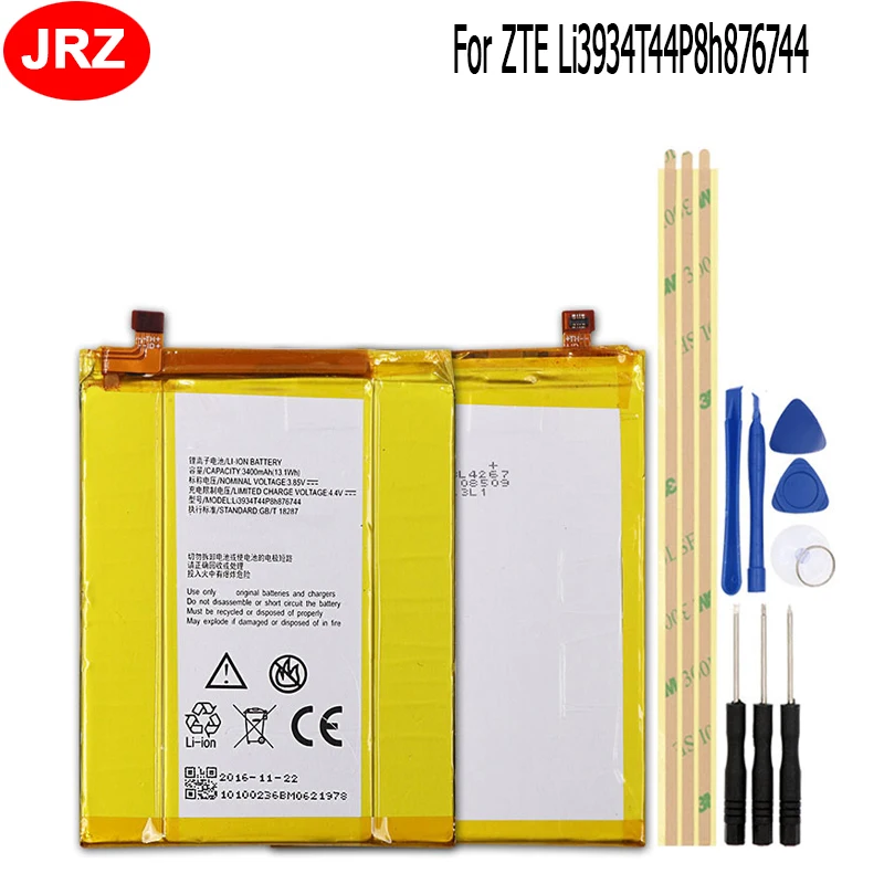 For ZTE Li3934T44P8h876744 Phone Battery For ZTE Grand Max 2 Z988 Z981 3400mAh Hight Capacity Replacement Batteries with Tools
For ZTE Li3934T44P8h876744 Phone Battery For ZTE Grand Max 2 Z988 Z981 3400mAh Hight Capacity Replacement Batteries with Tools