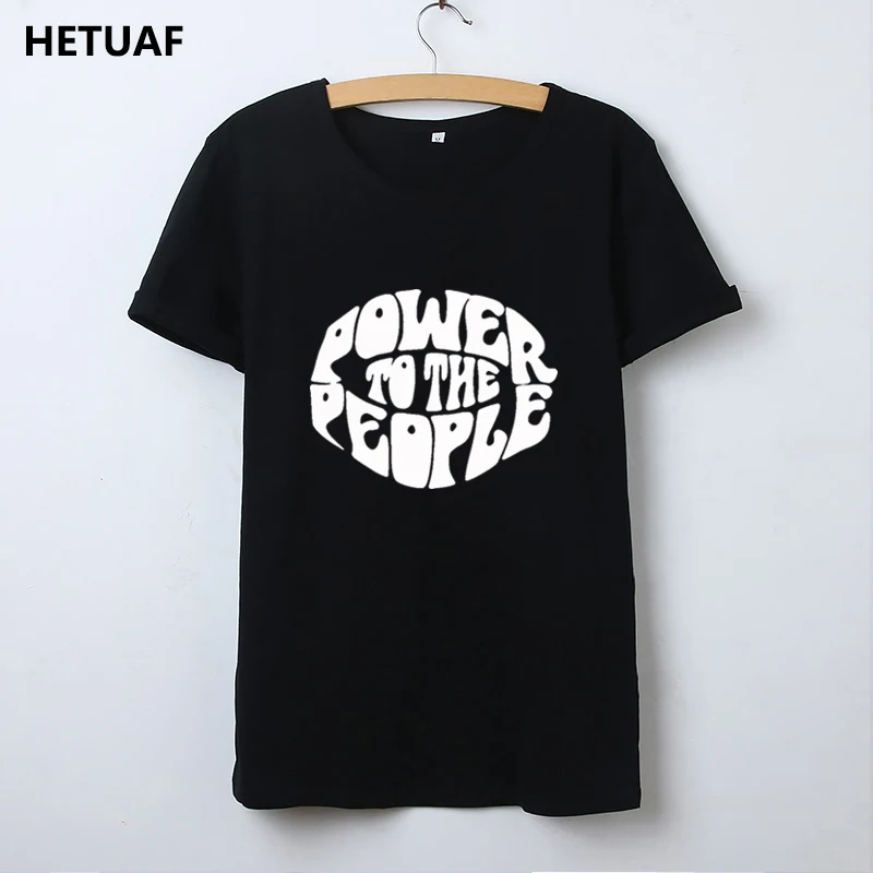 HETUAF Power To The People T-shirt Women Summer Tops Novelty Graphic Women Tshirt Femme Vintage Cool Funny Basic Camisetas Mujer
HETUAF Power To The People T-shirt Women Summer Tops Novelty Graphic Women Tshirt Femme Vintage Cool Funny Basic Camisetas Mujer