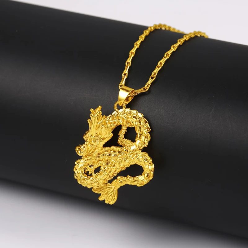 2019 Popular Vietnam Alluvial Gold Mens Necklace Keep Color Plated Dradon Pendants Necklace Jewelry Designs
2019 Popular Vietnam Alluvial Gold Mens Necklace Keep Color Plated Dradon Pendants Necklace Jewelry Designs