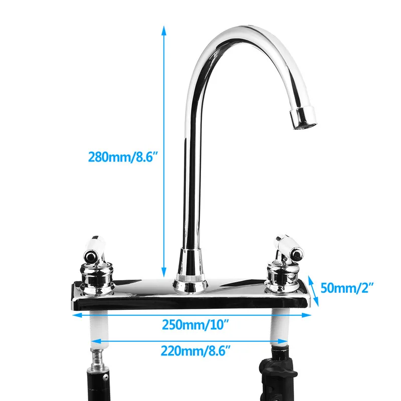 Xueqin Silver RV Double Handle Double Basin Kitchen Faucet Tap Single Hole Water Tap Torneira Cozinha Cold And Hot Mixer Tap
Xueqin Silver RV Double Handle Double Basin Kitchen Faucet Tap Single Hole Water Tap Torneira Cozinha Cold And Hot Mixer Tap