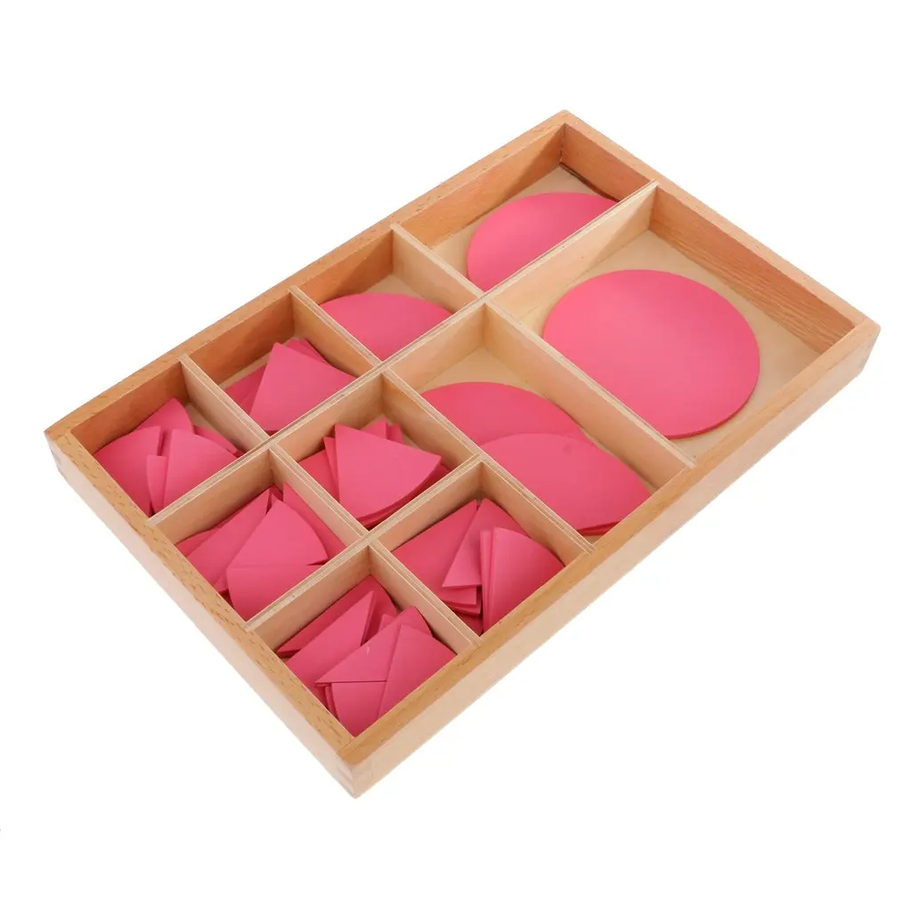 Wooden Montessori Material Pink Circle Educational Mathematics Preschool Math Fraction Toy for Kids
Wooden Montessori Material Pink Circle Educational Mathematics Preschool Math Fraction Toy for Kids