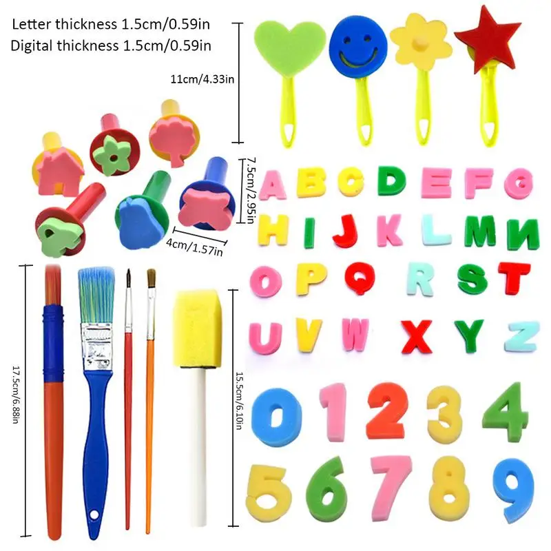 51PCS/set DIY Flower Graffiti Sponge Art Supplies Brushes Seal Painting Tools Creative Funny Drawing juguetes for Children
51PCS/set DIY Flower Graffiti Sponge Art Supplies Brushes Seal Painting Tools Creative Funny Drawing juguetes for Children