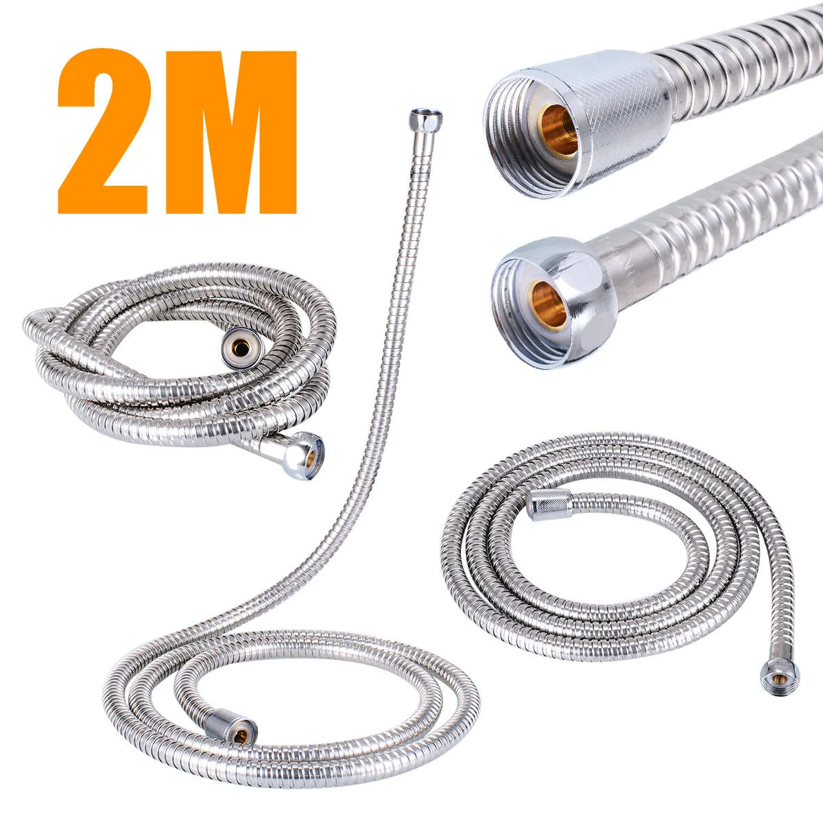 Mayitr Flexible 2m Stainless Steel Bathroom Shower Head Hose Durable Bath Showerhead Water Pipe Tube Hose For Hardware Tool
Mayitr Flexible 2m Stainless Steel Bathroom Shower Head Hose Durable Bath Showerhead Water Pipe Tube Hose For Hardware Tool