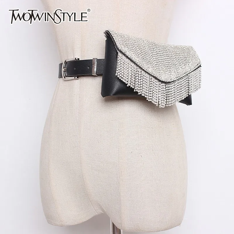TWOTWINSTYLE Women's Belt For Dresses Patchwork Fur Diamond Small Pocket PU Leather Belt Female Accessories Fashion Tide 2020
TWOTWINSTYLE Women's Belt For Dresses Patchwork Fur Diamond Small Pocket PU Leather Belt Female Accessories Fashion Tide 2020