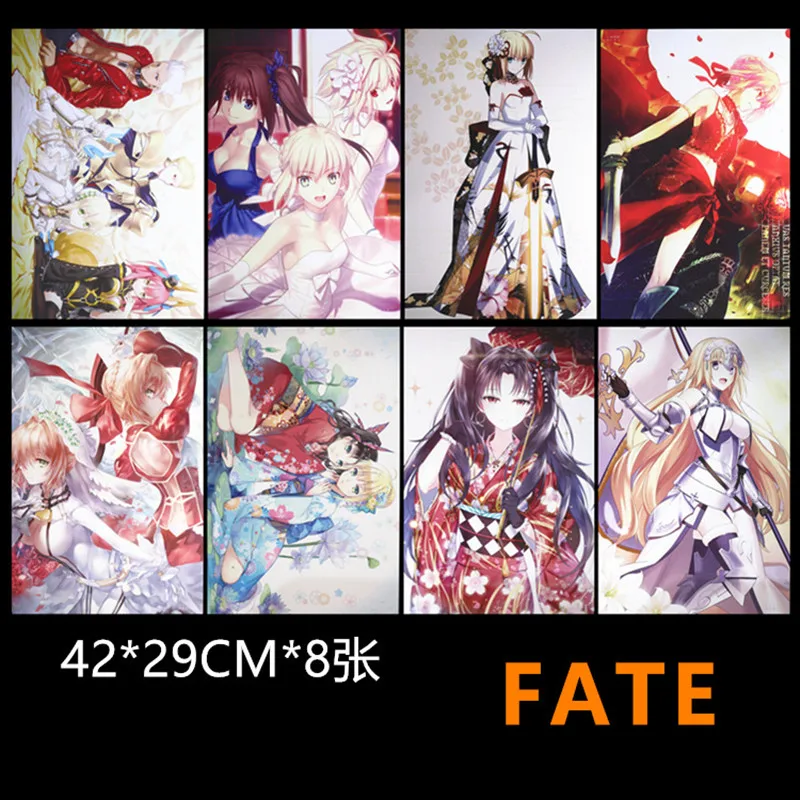 8 шт./лот аниме Fate Stay Night тисненые постеры игрушечный постер стикер для подарков Размер 42x29 см
8 шт./лот аниме Fate Stay Night тисненые постеры игрушечный постер стикер для подарков Размер 42x29 см