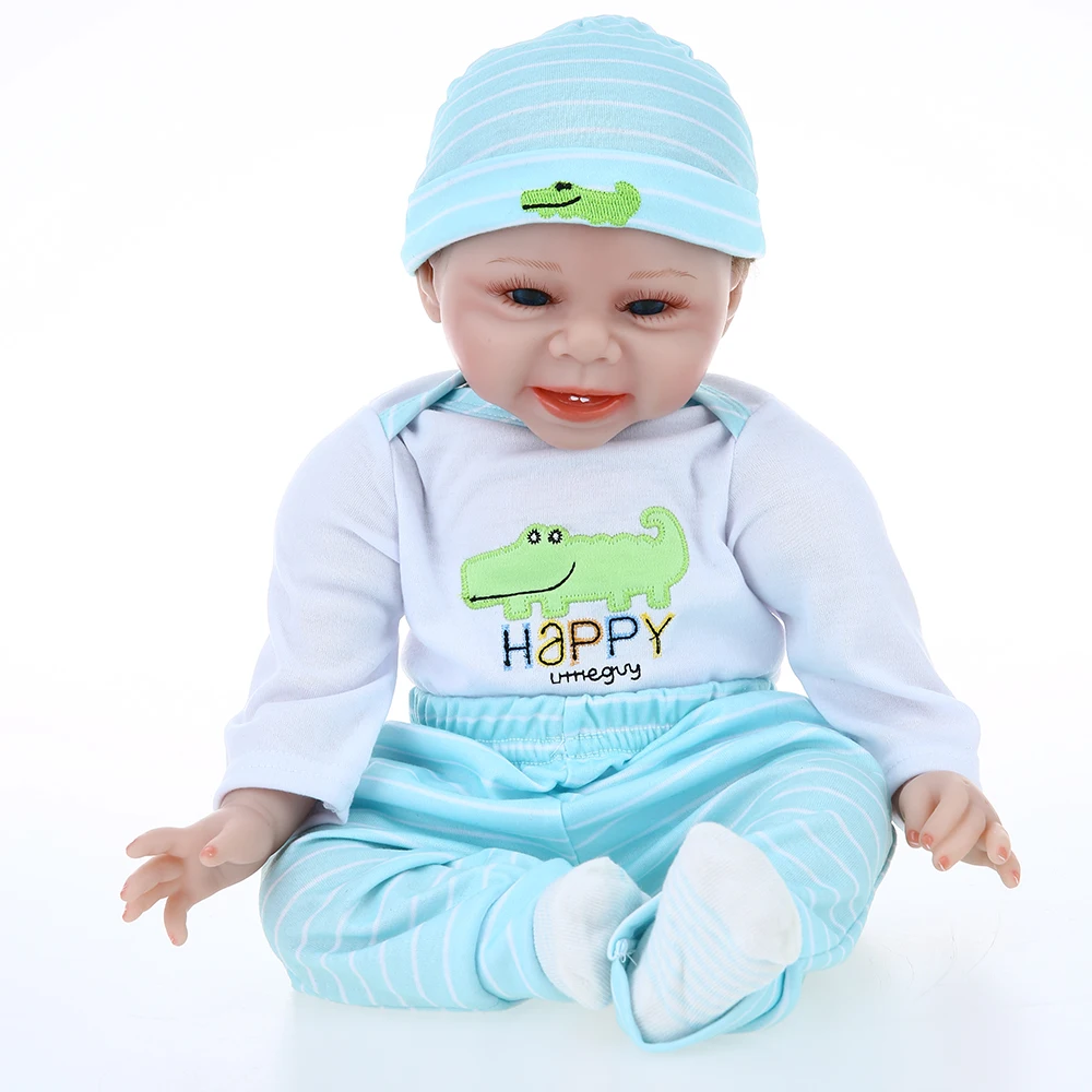 Reborn Toddler Baby Doll 22inch 55cm Boy Smiling Baby Doll Silicone Body Boneca With Clothes Lifelike Cute Gifts Toy Crocodiles
Reborn Toddler Baby Doll 22inch 55cm Boy Smiling Baby Doll Silicone Body Boneca With Clothes Lifelike Cute Gifts Toy Crocodiles